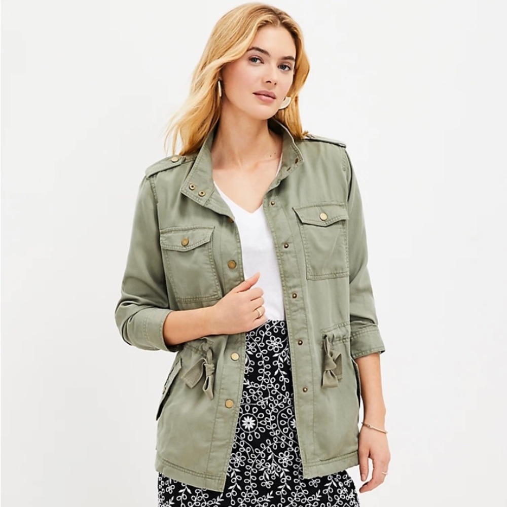 Green Utility Jacket Size Small LOFT